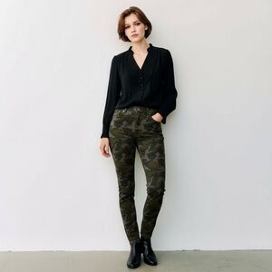 HUE M Camo Camouflage High Waist Jegging Leggings Green Brown Black R $60
